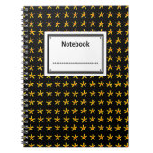 Ancient Egyptian Style Star Pattern - Zwart Notitieboek (Voorkant)