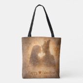 Ancient Egyptian Valentine Shadow Romantic art Tote Bag (Achterkant)