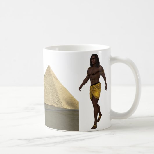 “Ancient Egyptian Warrior Mug | Pyramid of Giza De Koffiemok (Rechts)