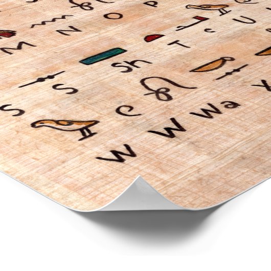 Ancient Egyptisch Alphabet Poster (Hoek)