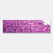 Ancient Egyptisch Hieroglyphs Paars Bumpersticker (Voorkant)
