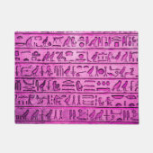 Ancient Egyptisch Hieroglyphs Paars Deurmat (Voorkant)