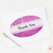 Ancient Egyptisch Hieroglyphs Paars Ovale Sticker (Envelop)