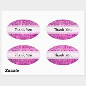 Ancient Egyptisch Hieroglyphs Paars Ovale Sticker (Vel)