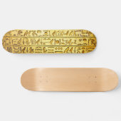 Ancient Egyptisch Hieroglyphs Yellow Skateboard (Horizontaal)