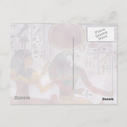 Ancient Egyptisch Horus Briefkaart (Achterkant)