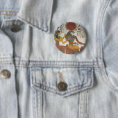 Ancient Egyptisch Horus Ronde Button 5,7 Cm (In situ)