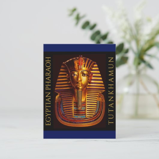 Ancient Egyptisch koning Tutankhamun Gold Burial M Briefkaart (Staand voorkant)