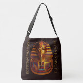 Ancient Egyptisch koning Tutankhamun Gold Burial M Crossbody Tas (Achterkant)