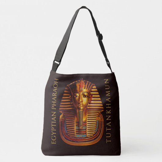 Ancient Egyptisch koning Tutankhamun Gold Burial M Crossbody Tas (Achterkant)