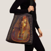Ancient Egyptisch koning Tutankhamun Gold Burial M Crossbody Tas (Dichtbij)
