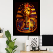 Ancient Egyptisch koning Tutankhamun Gold Burial M Poster (Thuiskantoor)