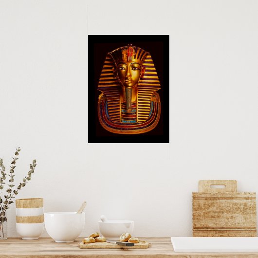 Ancient Egyptisch koning Tutankhamun Gold Burial M Poster (Keuken)