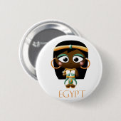 Ancient Egyptisch meisje Ronde Button 5,7 Cm (Voorkant /achterkant)