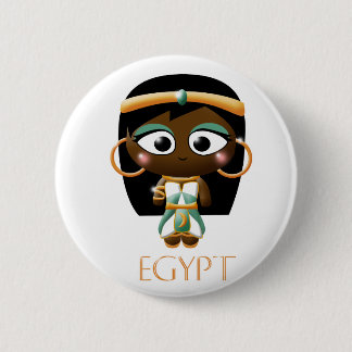 Ancient Egyptisch meisje Ronde Button 5,7 Cm