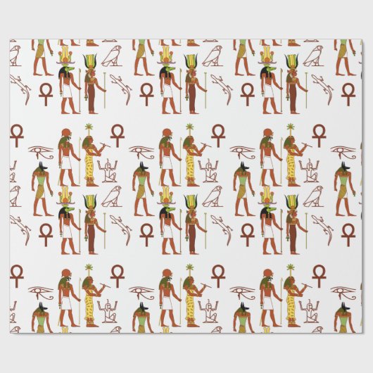 Ancient Egyptisch Pantheon Cadeaupapier (Vlak)