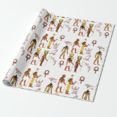 Ancient Egyptisch Pantheon Cadeaupapier (Uitgerold)