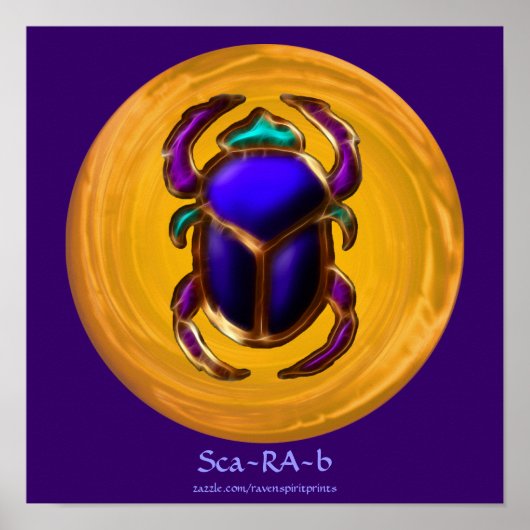 Ancient Egyptisch Scarab-poster Poster (Voorkant)