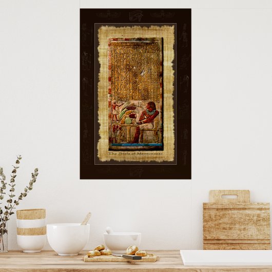 Ancient Egyptisch Stela Art Poster (Keuken)