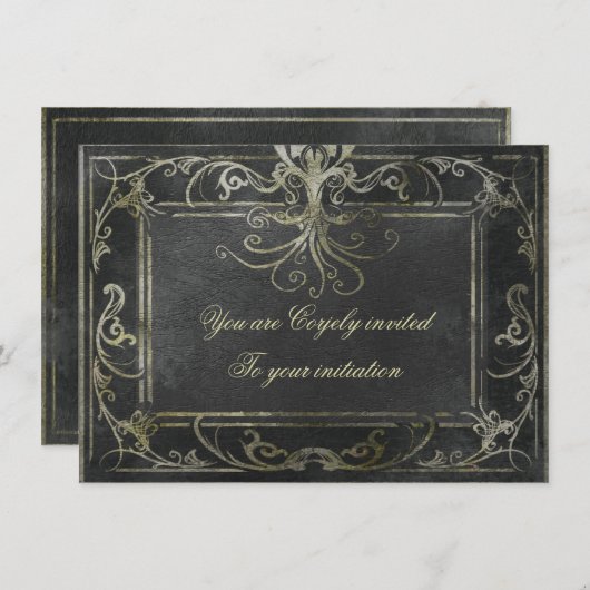 Ancient Eldritch Victoriaans (goud en zwart) Kaart (Voorkant / Achterkant)