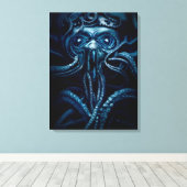 Ancient Eldtich Horror: Deep Ocean Kraken Canvas Afdruk (Insitu (Houten vloer))