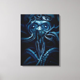 Ancient Eldtich Horror: Deep Ocean Kraken Canvas Afdruk