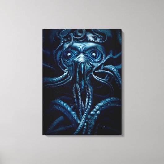 Ancient Eldtich Horror: Deep Ocean Kraken Canvas Afdruk (Voorkant)