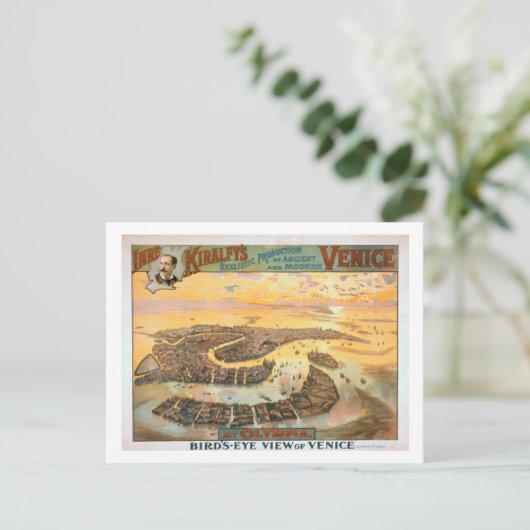 Ancient en modern Venetië op het Uitzicht van Olym Briefkaart (Staand voorkant)