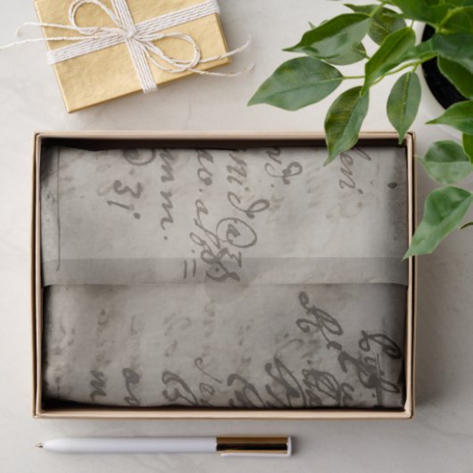 Ancient faded parketpapier tijdschrift tissuepapier (Geschenk)