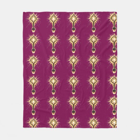 Ancient Fantasy Key with Magical Light – Radiant E Fleece Deken (Voorkant)