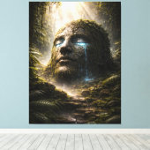 Ancient Forest Guardian – Mythical Nature Spirit Canvas Afdruk (Insitu (Houten vloer))