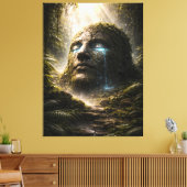 Ancient Forest Guardian – Mythical Nature Spirit Canvas Afdruk (Insitu (Woonkamer))