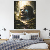 Ancient Forest Guardian – Mythical Nature Spirit Canvas Afdruk (Insitu (Slaapkamer))