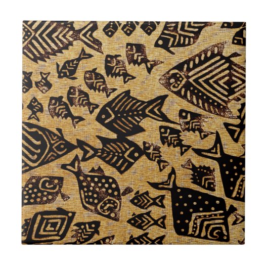 Ancient Fossil Fish Tegeltje (Voorkant)