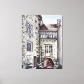 Ancient Frans Castle Provenance in Waterverf Canvas Afdruk (Voorkant)