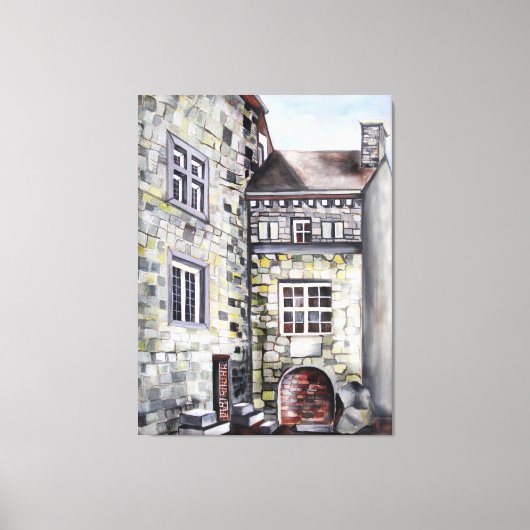 Ancient Frans Castle Provenance in Waterverf Canvas Afdruk (Voorkant)