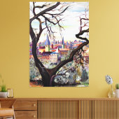 Ancient Frans Provenance in het Bohemen-gebouw met Canvas Afdruk (Insitu (Woonkamer))