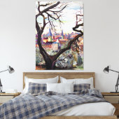 Ancient Frans Provenance in het Bohemen-gebouw met Canvas Afdruk (Insitu (Slaapkamer))