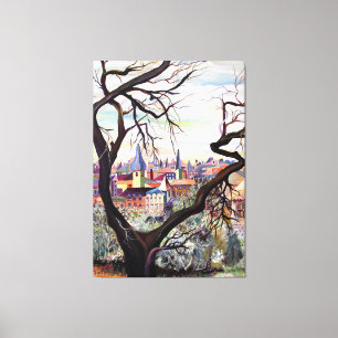 Ancient Frans Provenance in het Bohemen-gebouw met Canvas Afdruk