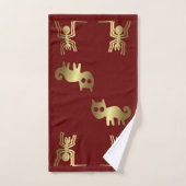 Ancient Geoglyphs Spin and Gold Cat Bad Handdoek (Handdoek)
