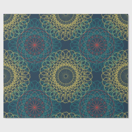 Ancient geometrisch mandalontwerp cadeaupapier (Vlak)