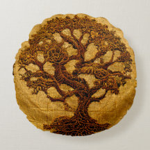 Ancient Gold Brown Rustic Tree of LIfe by kedoki