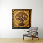 Ancient Gold Brown Rustic Tree of LIfe by kedoki Wandkleed (In situ)