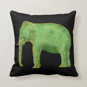 Ancient Gold en Jade Elephant Kussen