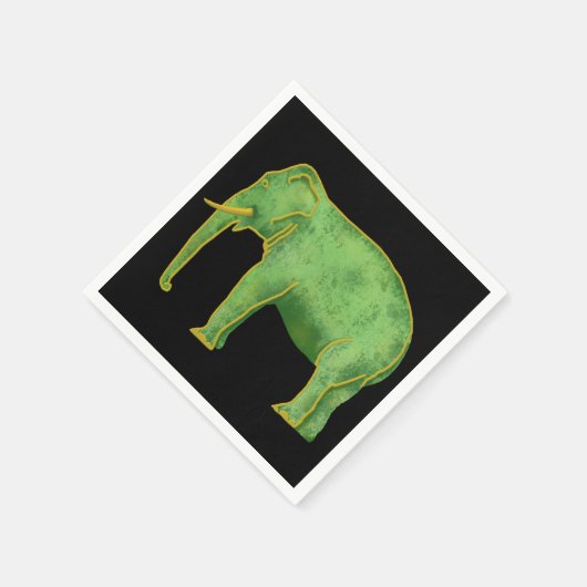 Ancient Gold en Jade Elephant Servetten (Hoek)