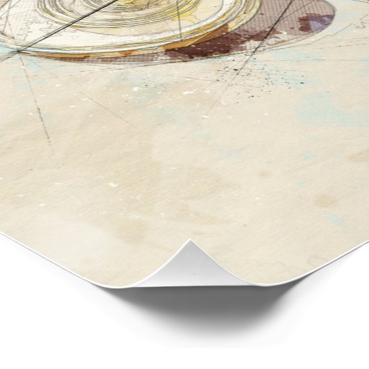 Ancient Greece Athena Statue Sketch Poster (Hoek)