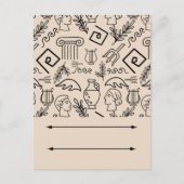 Ancient Greece Line Art Pattern Briefkaart (Voorkant)