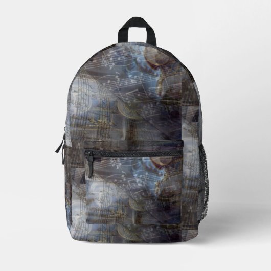 Ancient Greece Music Staff Classic Bedrukte Rugzak (Voorkant)