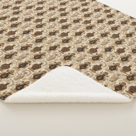 Ancient Greece Toile de Jouy Classic Vases Pattern Sherpa Deken