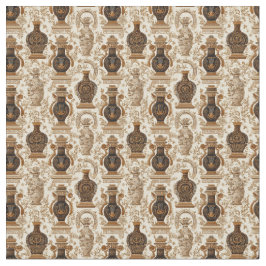 Ancient Greece Toile de Jouy Classic Vases Pattern Stof